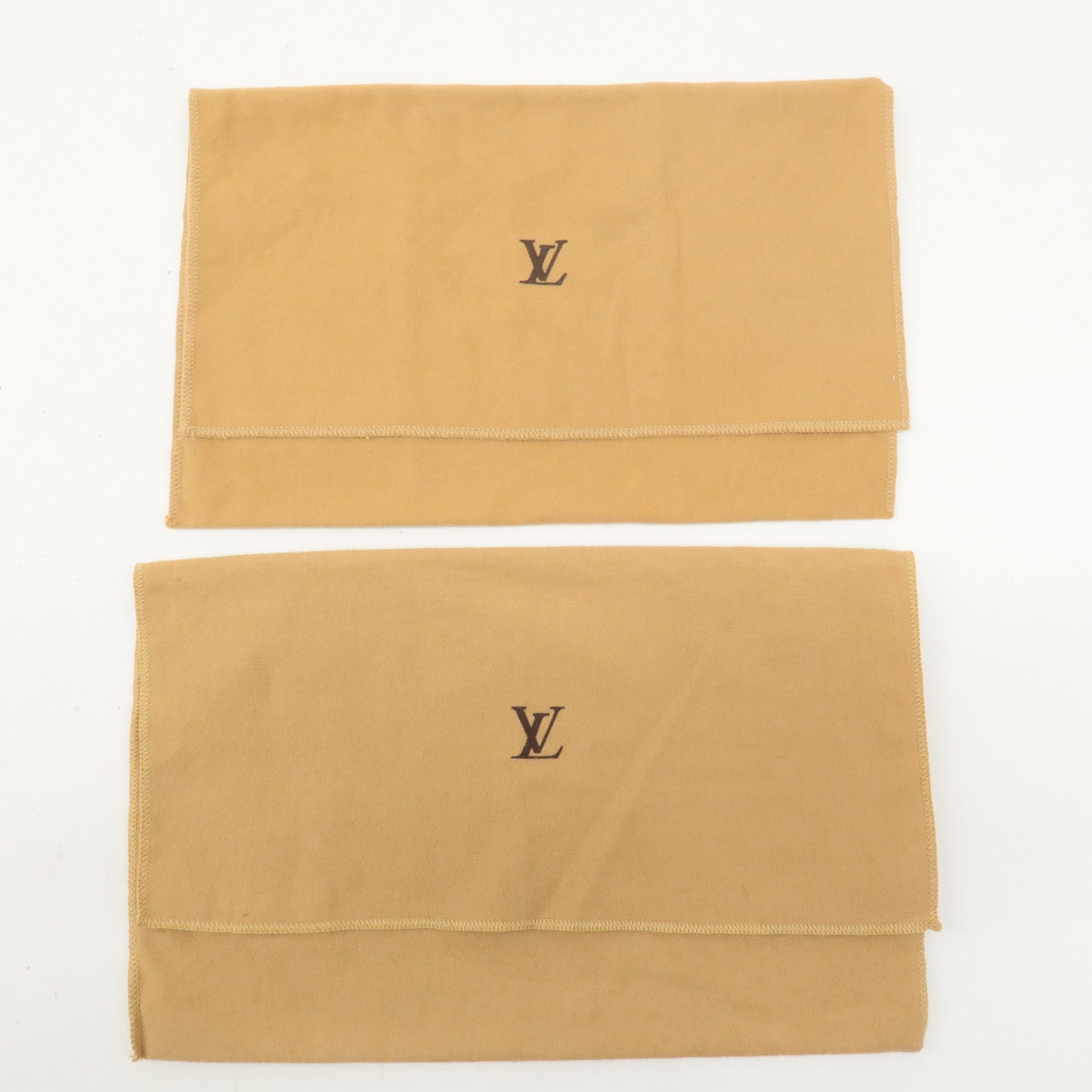 Louis Vuitton Set of 12 Dust Bag Storage Bag Flap Brown Beige