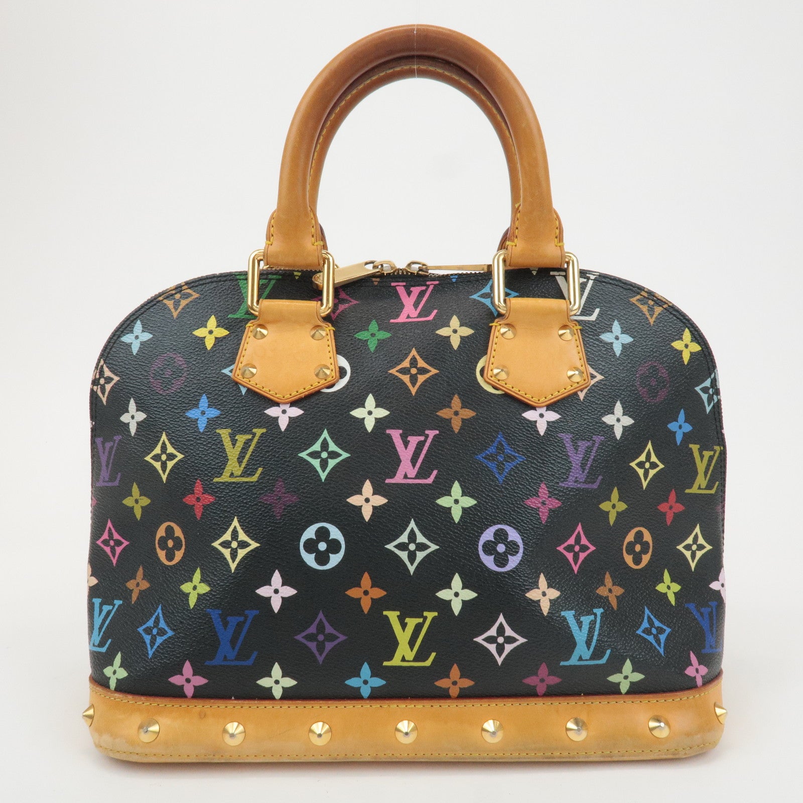 Louis Vuitton Monogram Multicolor Alma Hand Bag Noir M92646