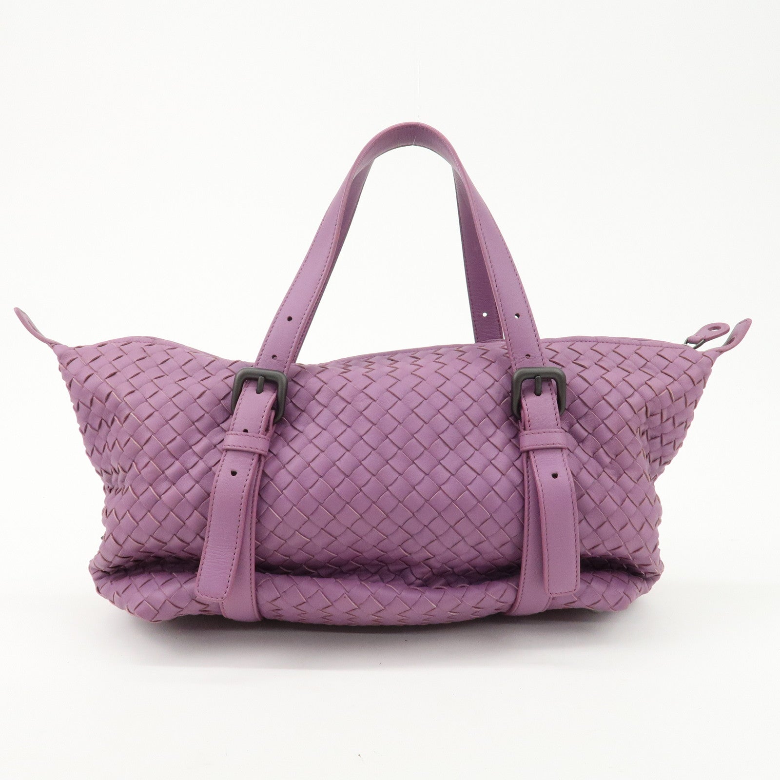 BOTTEGA VENETA Intrecciato Leather Hand Bag Shoulder Bag Purple