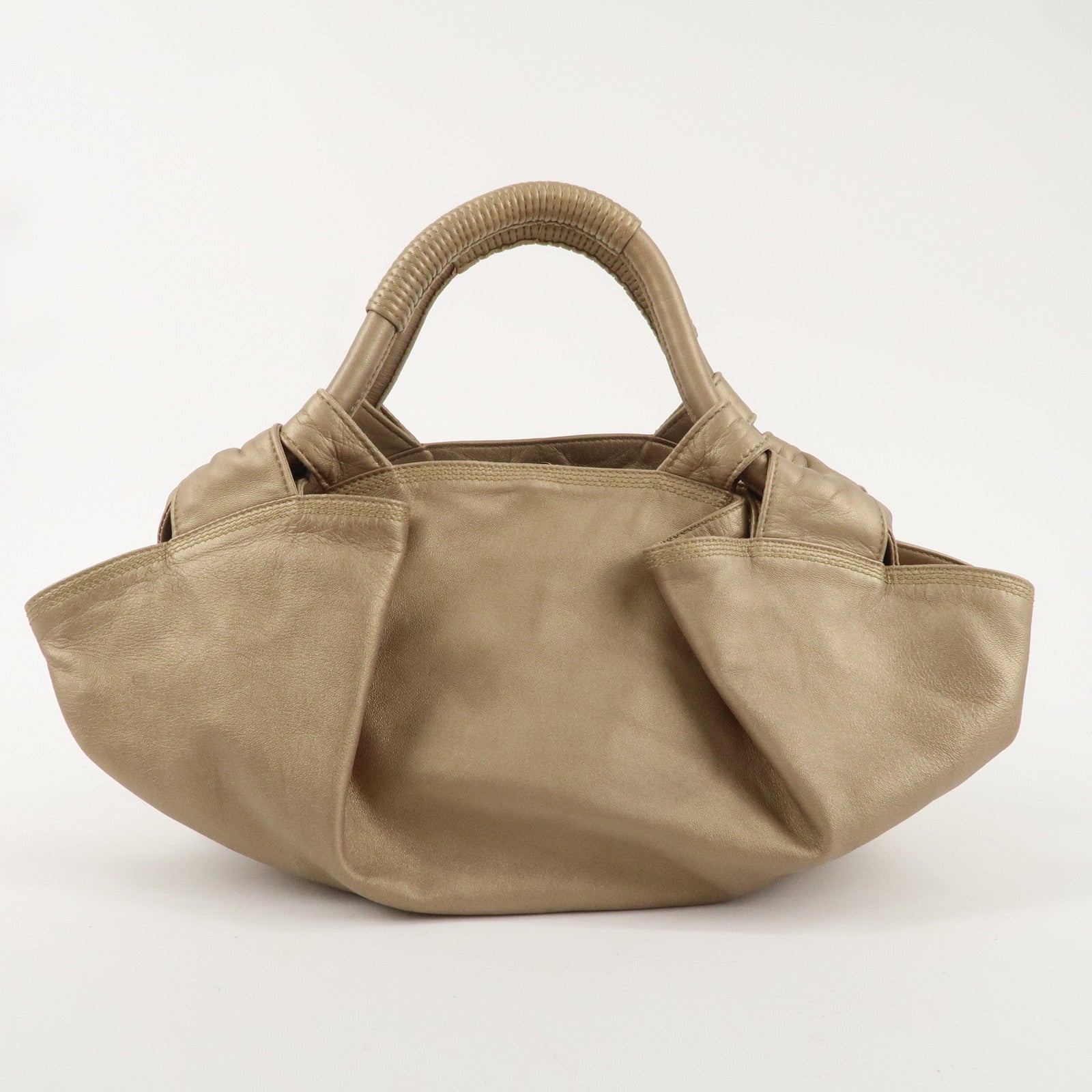 LOEWE Leather Nappa Aire Hand Bag Gold