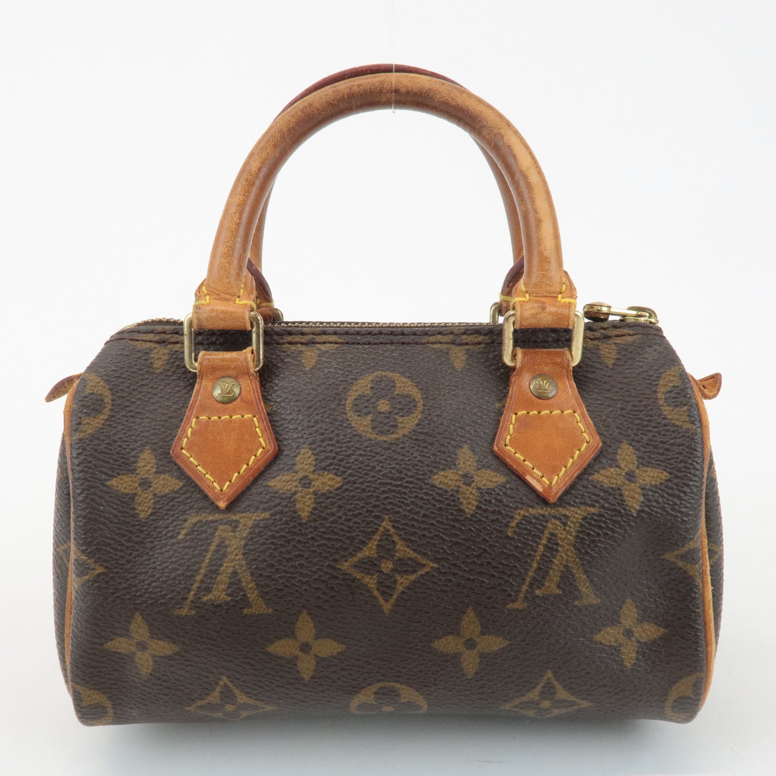 Louis Vuitton Monogram Mini Speedy Hand Bag Brown M41534 Used