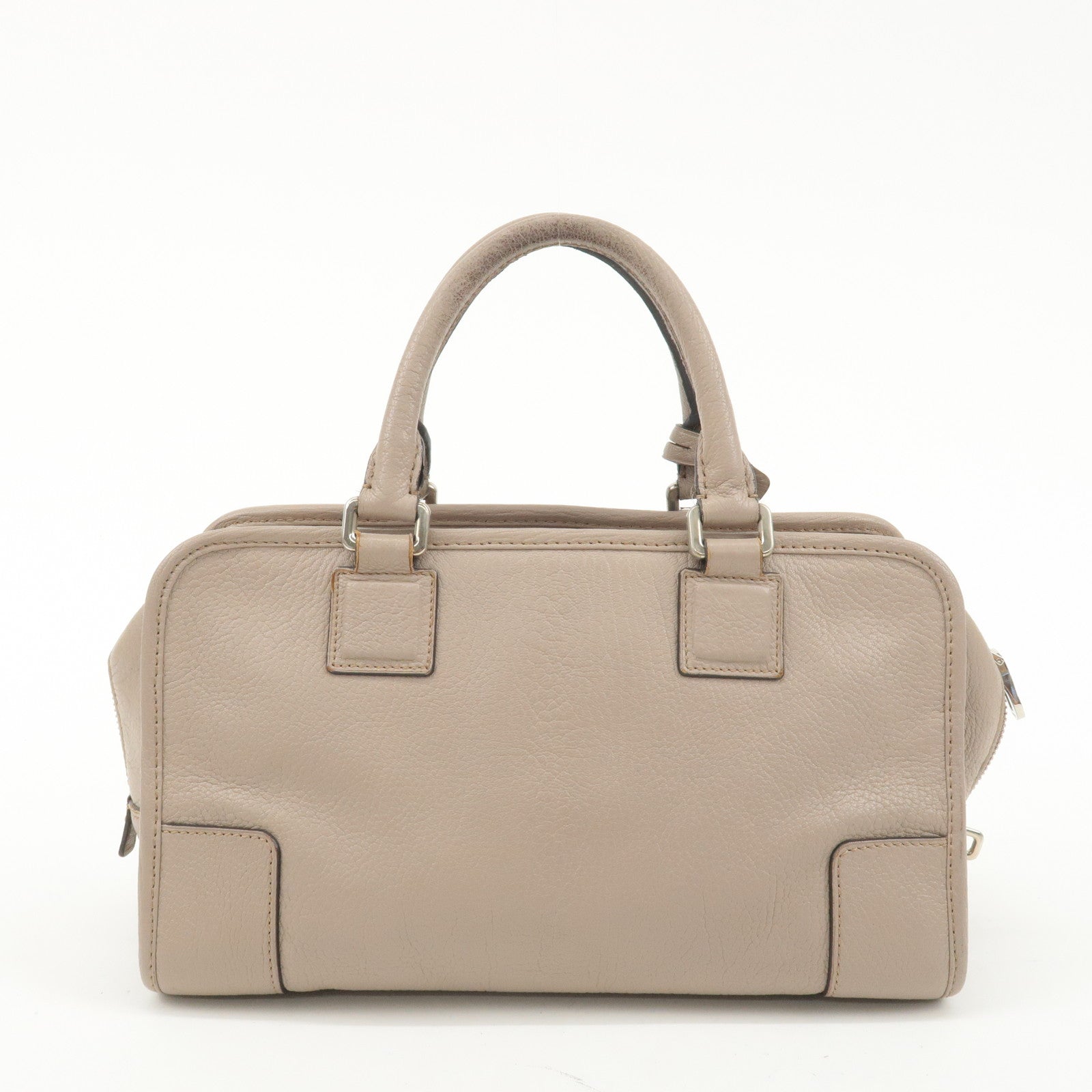 LOEWE Leather Amazona 28 Early Model Hand Bag Greige