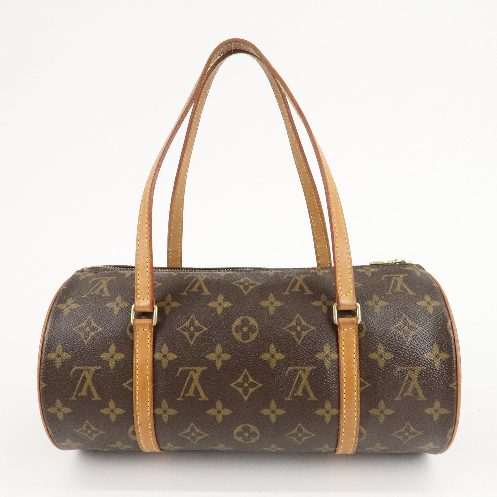 Louis Vuitton Monogram Papillon 30 Hand Bag New Style Brown M51385 Used