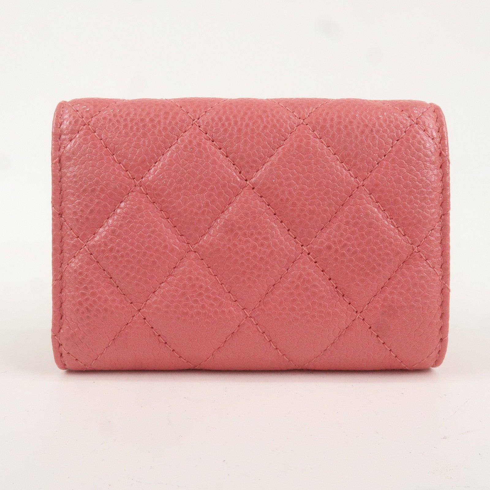 CHANEL Matelasse Cavier Skin Tri-fold Classic Small Wallet AP0230