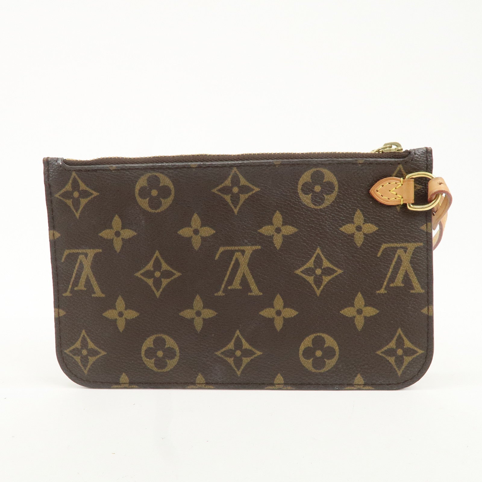 Louis Vuitton Monogram Pouch For Neverfull PM Brown Fuchsia Used