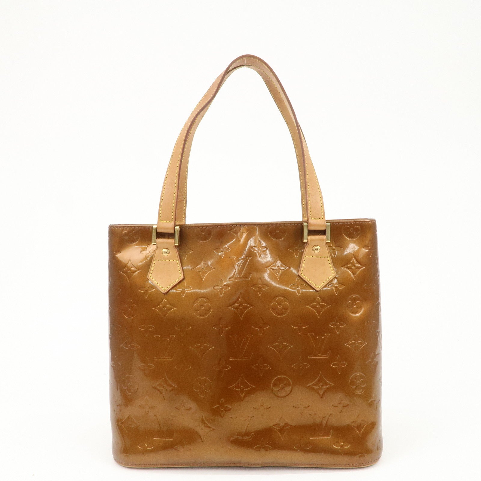 Louis Vuitton Monogram Vernis Houston Tote Bag Bronze M91122 Used