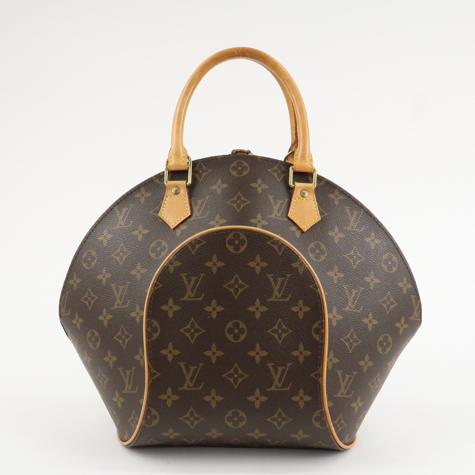 Louis Vuitton Monogram Ellipse MM Hand Bag Brown M51126 Used