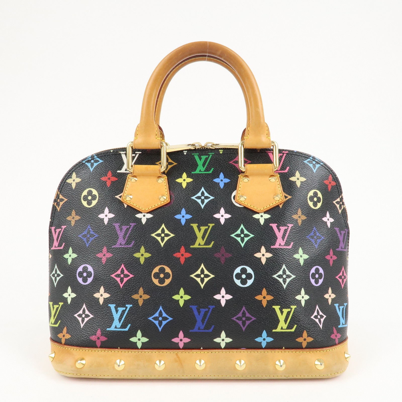 Louis Vuitton Monogram Multicolor Alma Hand Bag Noir M92646 Used