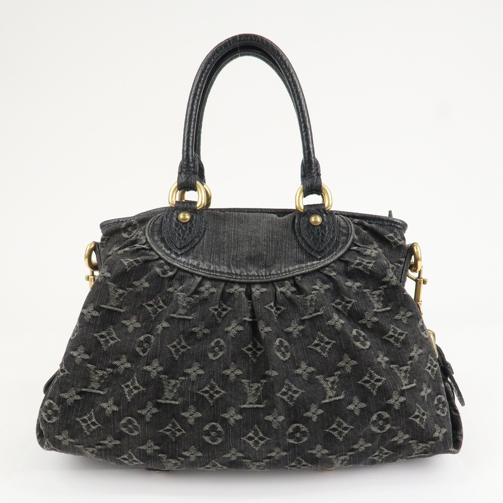 Louis Vuitton Monogram Denim Neo Cabby MM 2Way Bag Noir M95351 Used