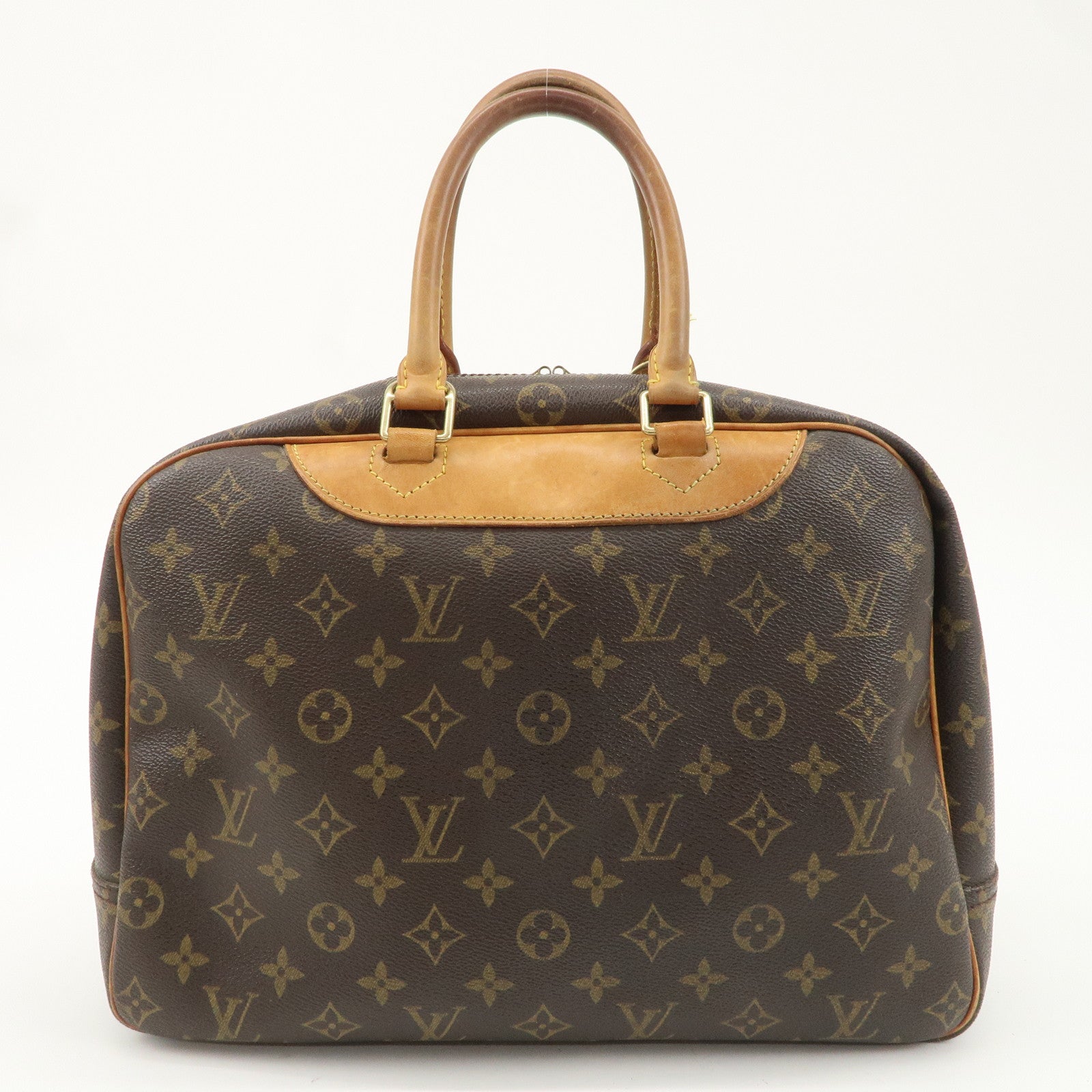 Louis Vuitton Monogram Deauville Hand Bag Brown M47270