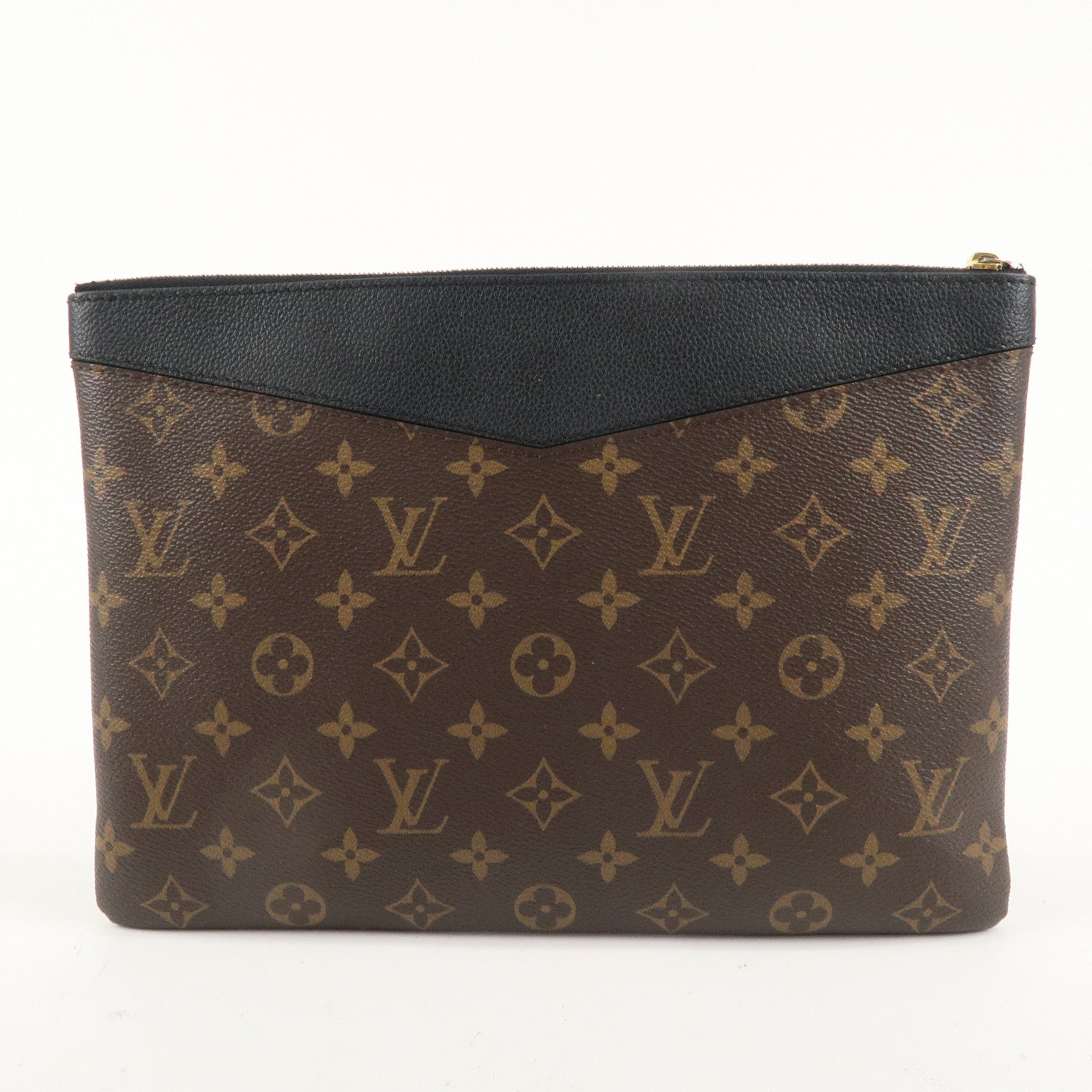 Louis Vuitton Monogram Daily Pouch Clutch Bag Noir Brown M62048