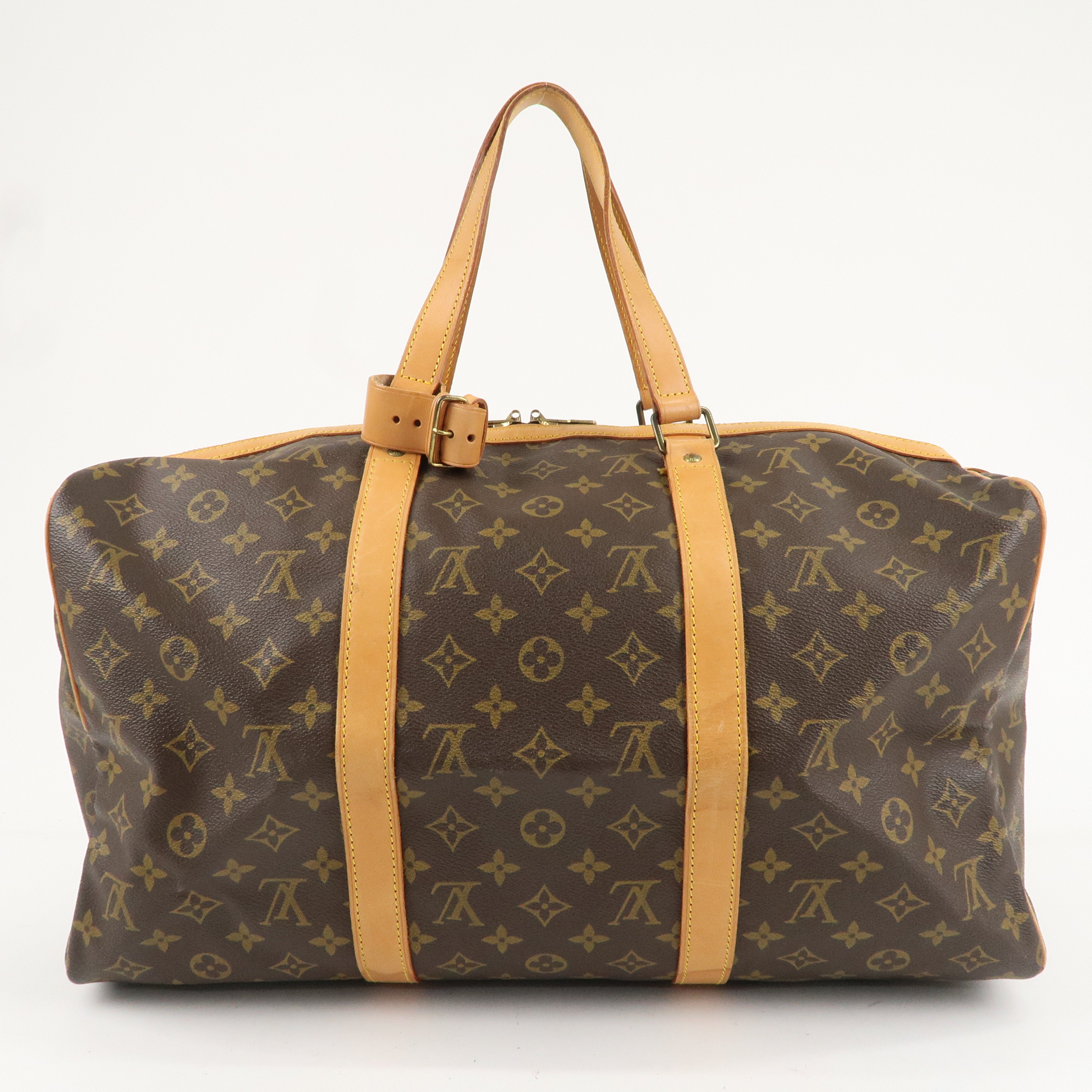 Louis Vuitton Monogram Sac Souple 45 Boston Bag Brown M41624