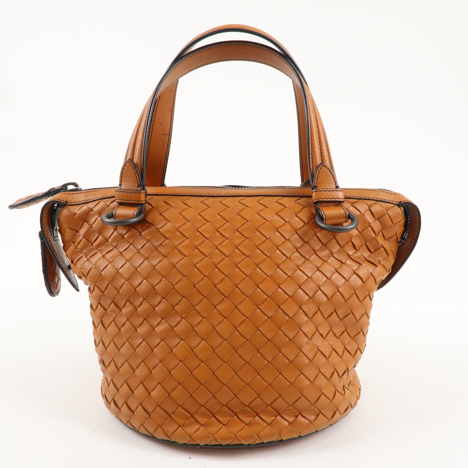 BOTTEGA VENETA Intrecciato Leather Tambura 2Way Bag Brown 535263