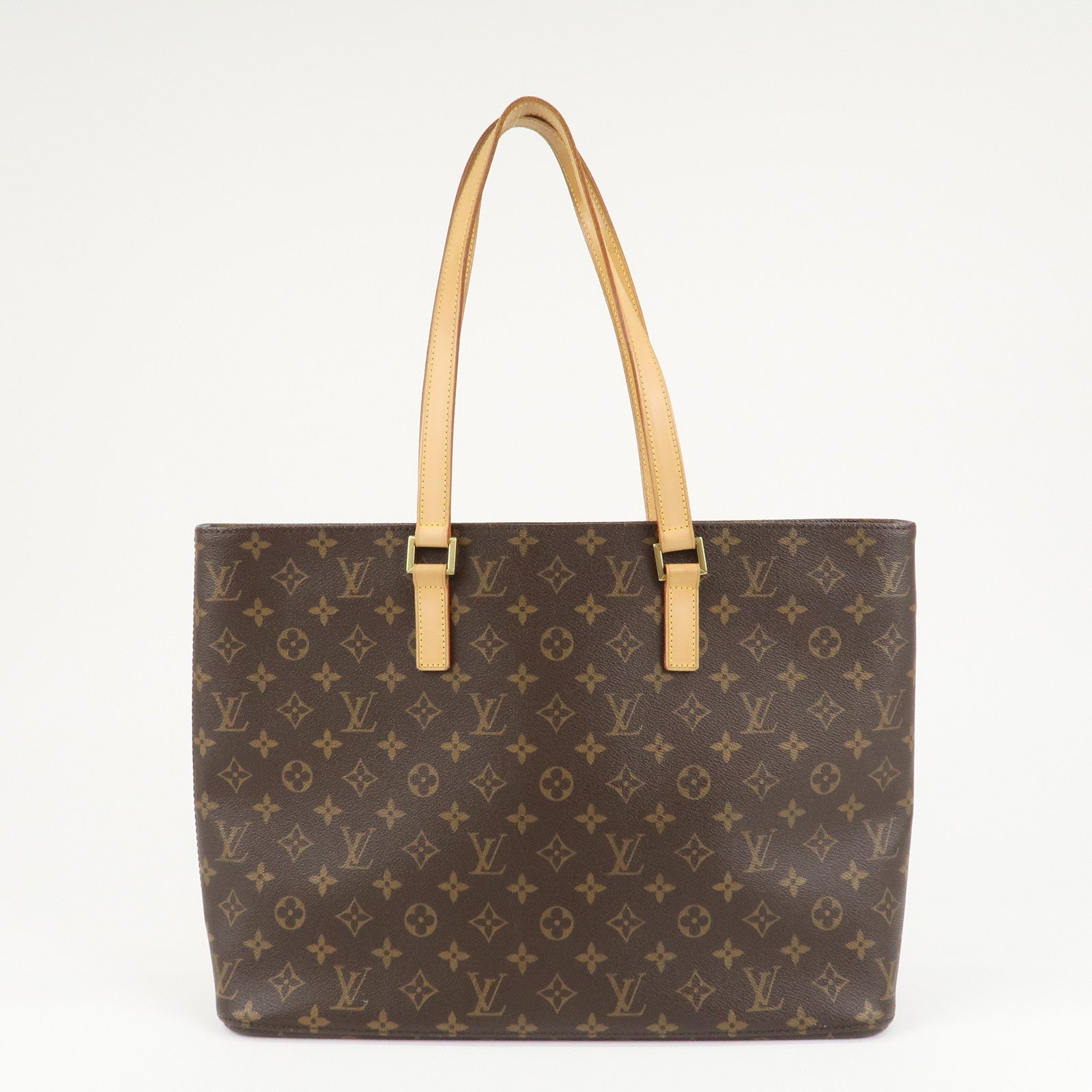 Louis Vuitton Monogram Luco Tote Bag Hand Bag Brown M51155 Used