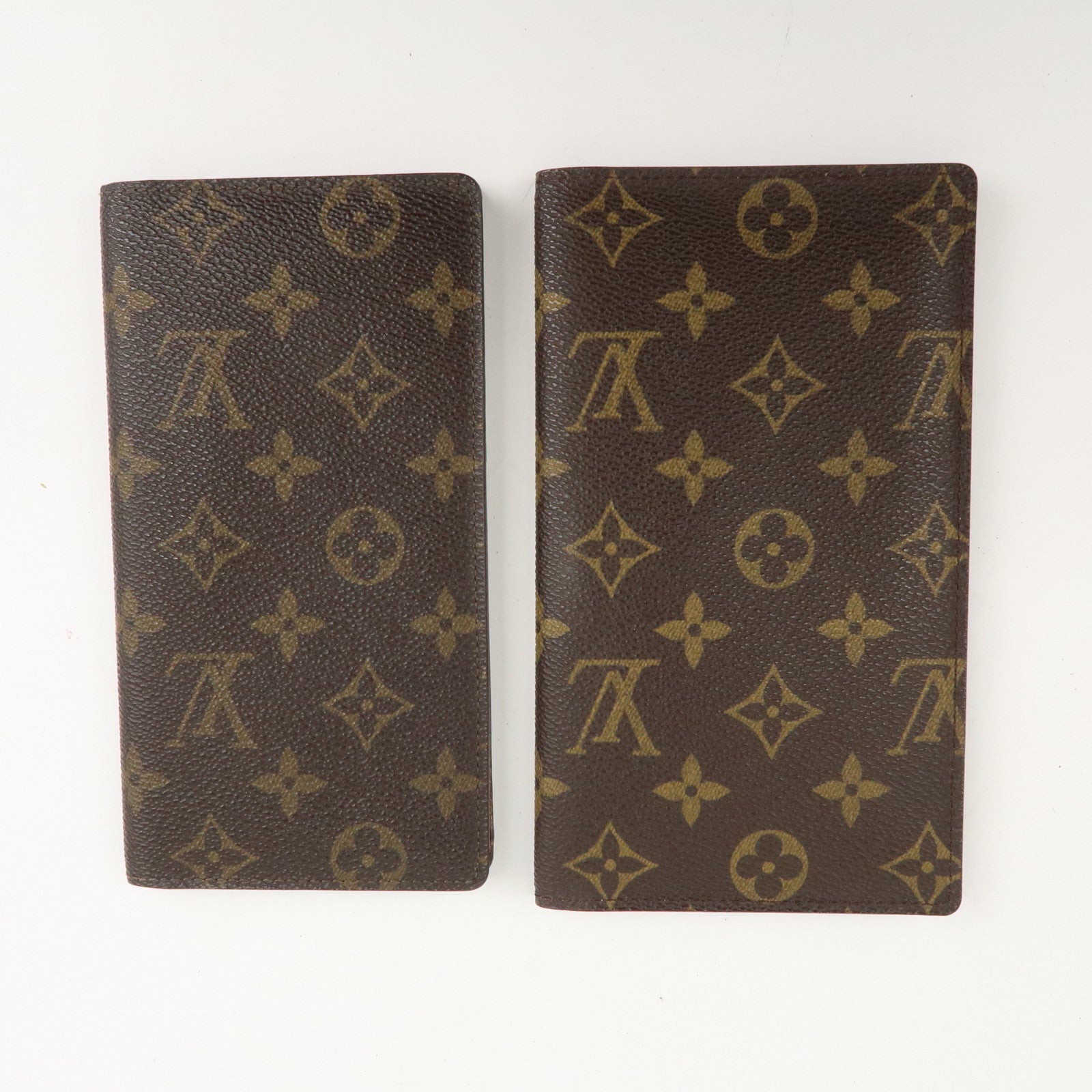 Louis Vuitton Set of 2 Monogram Long Wallet M62225 M61823 Used