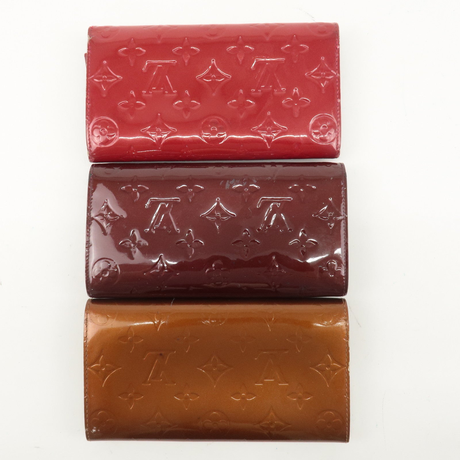 Louis Vuitton Set of 3 Monogram Vernis Wallet M91521 M91174 M93530