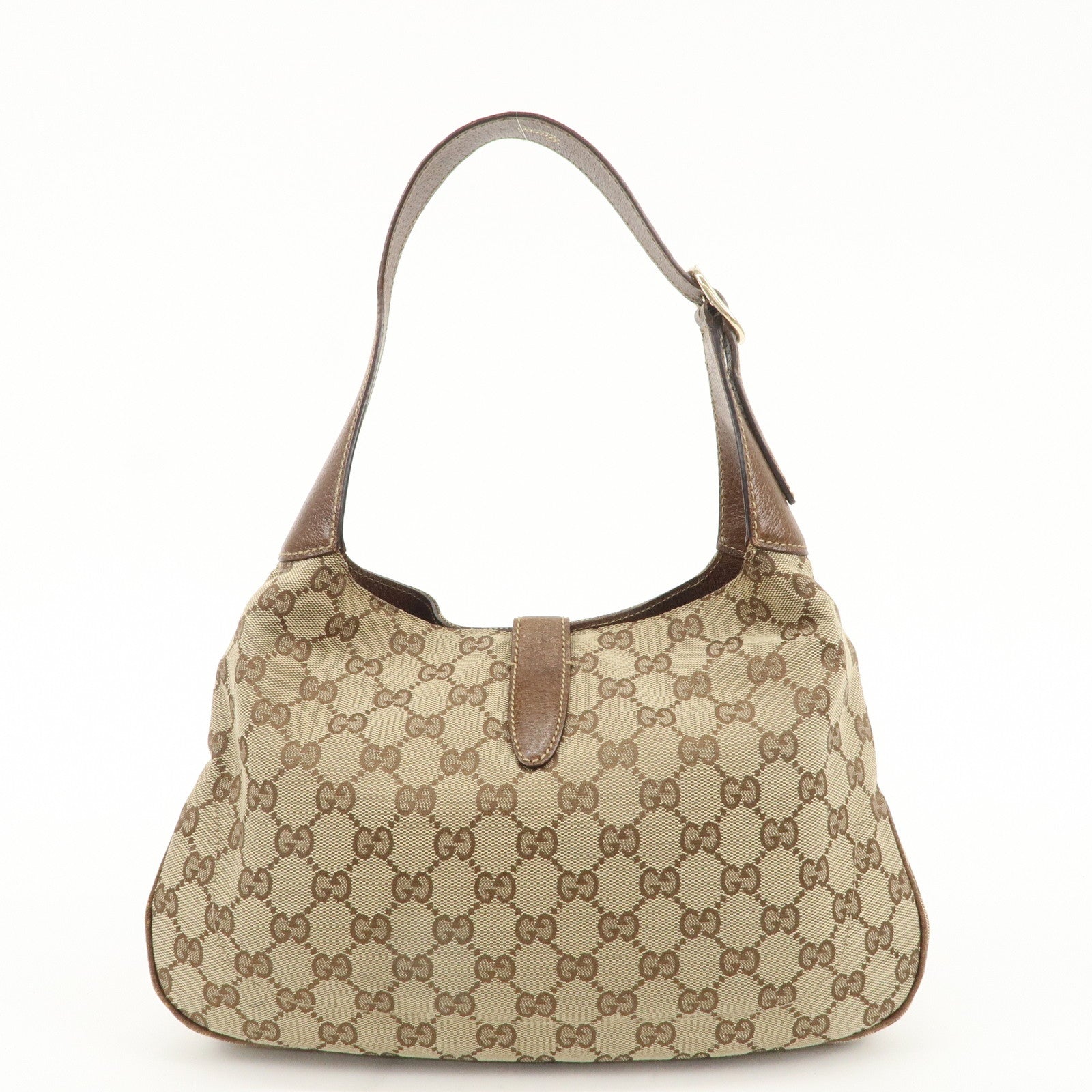 Gucci New Jackie GG Canvas Leather Shoulder Bag Used