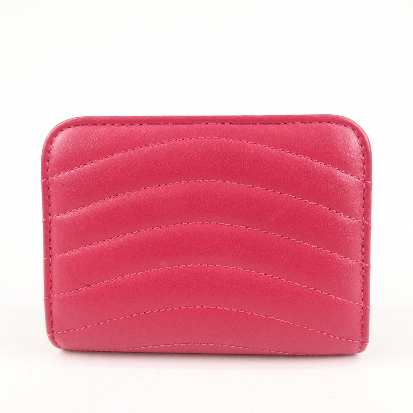 Louis Vuitton New Wave Leather Bi-Fold Compact Wallet Freesia Pink