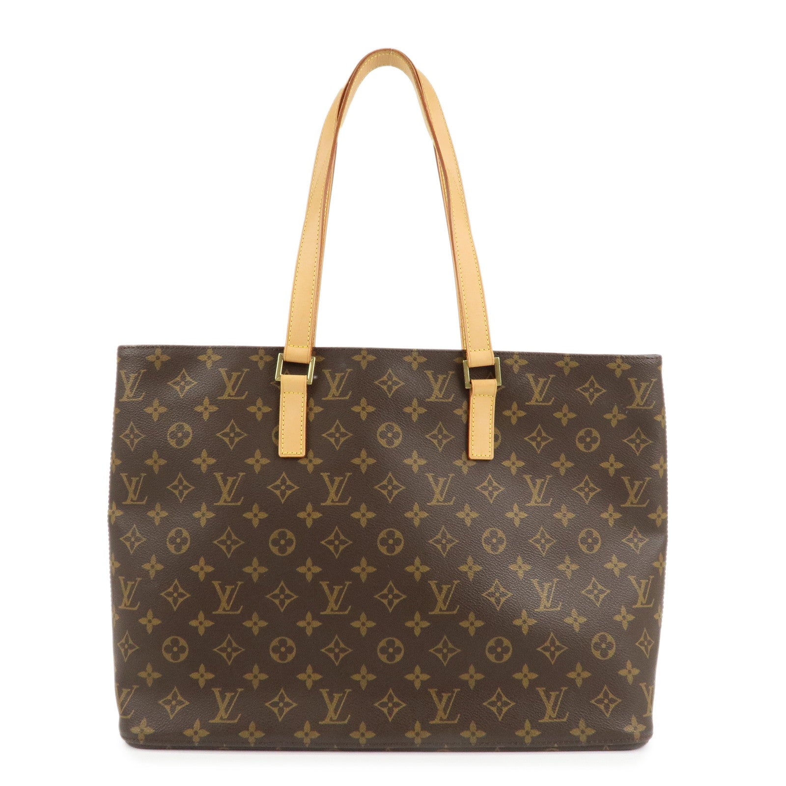 Louis Vuitton Monogram Luco Tote Bag Hand Bag Brown M51155 Used