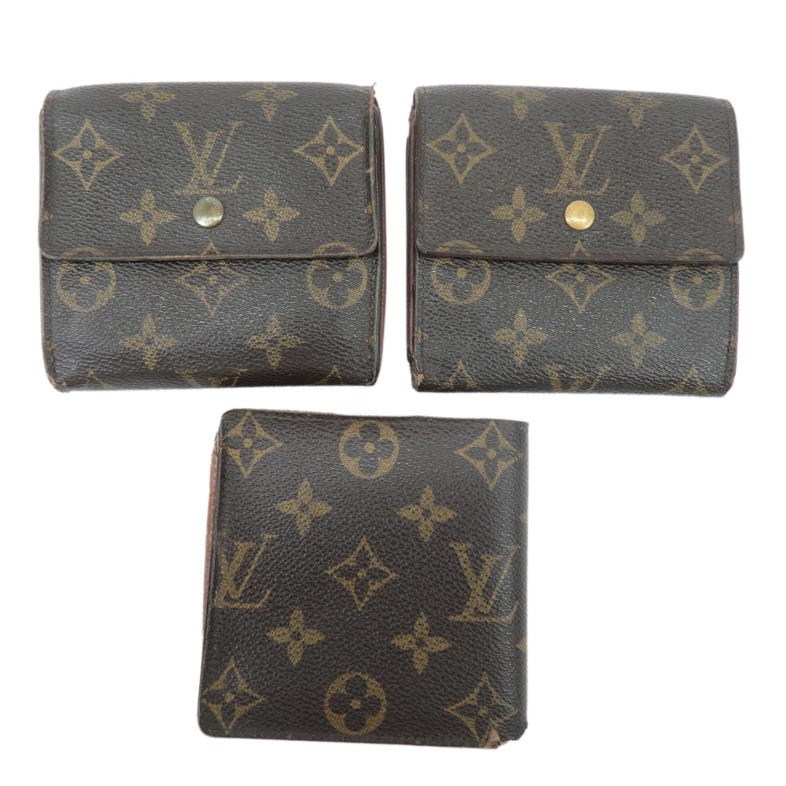 Louis Vuitton Monogram Set of 3 Wallet Brown M61652 M61675