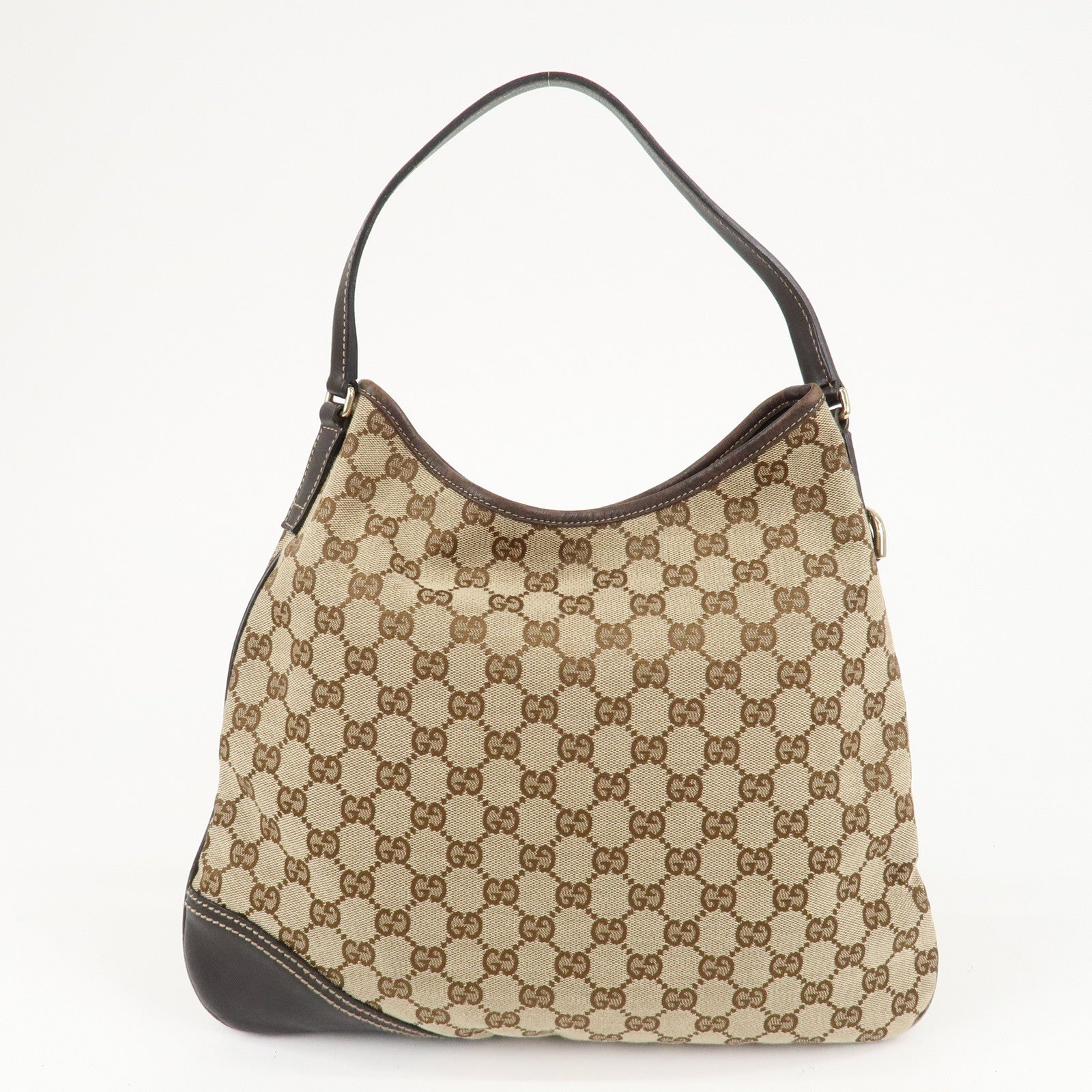 GUCCI Interlocking G GG Canvas Leather Shoulder Bag 169947 Used