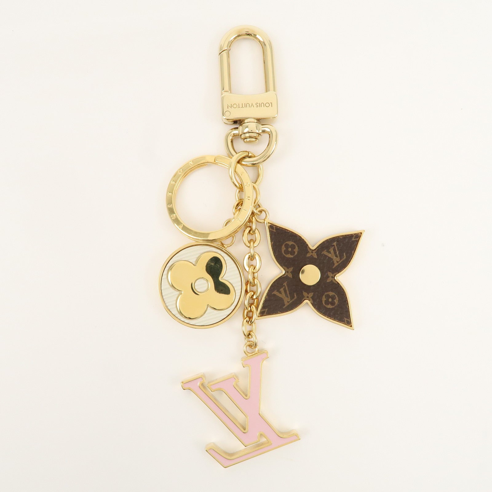 Louis Vuitton Key Chain Charm Spring Street Gold M01187 Used