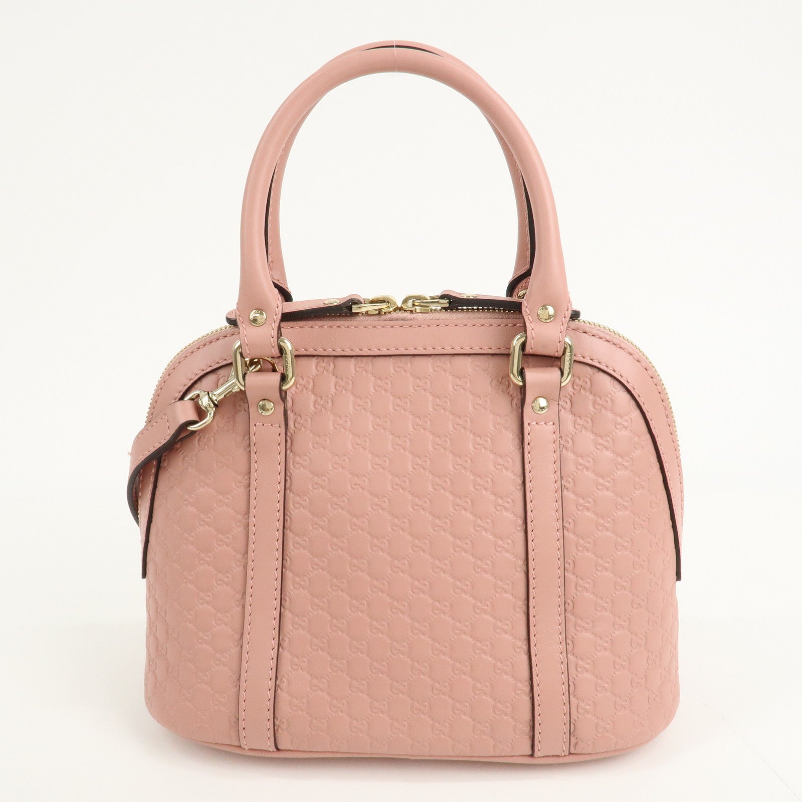 GUCCI Micro Guccissima Leather 2Way Shoulder Hand Bag Pink 449654 Used