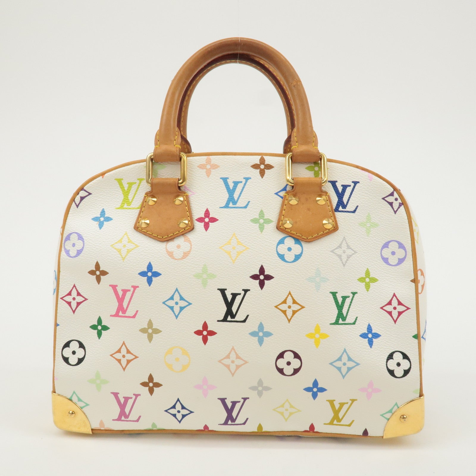 Louis Vuitton Monogram Multi Color Trouville Hand Bag Blanc M92663