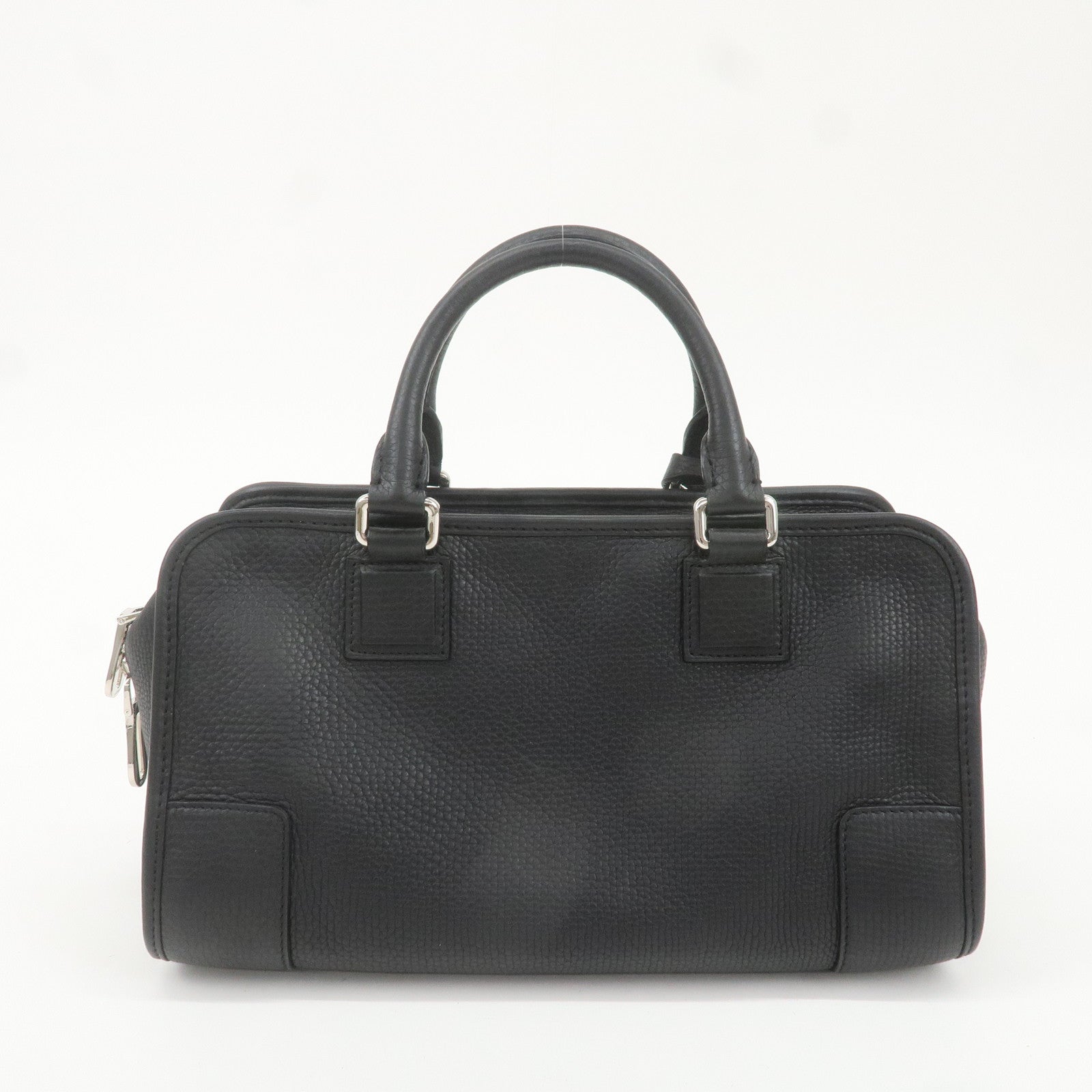 LOEWE Anagram Leather Amazona 28 Hand Bag Black