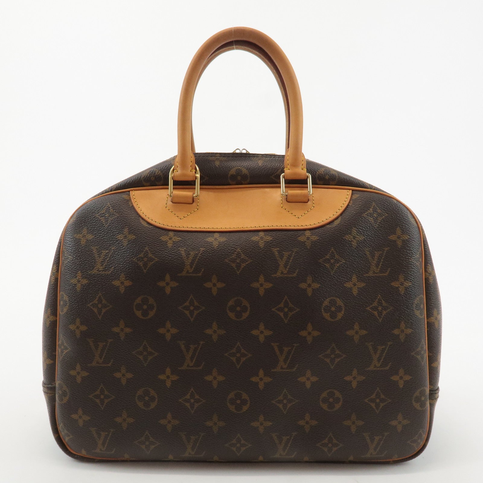 Louis Vuitton Monogram Deauville Hand Bag Brown M47270