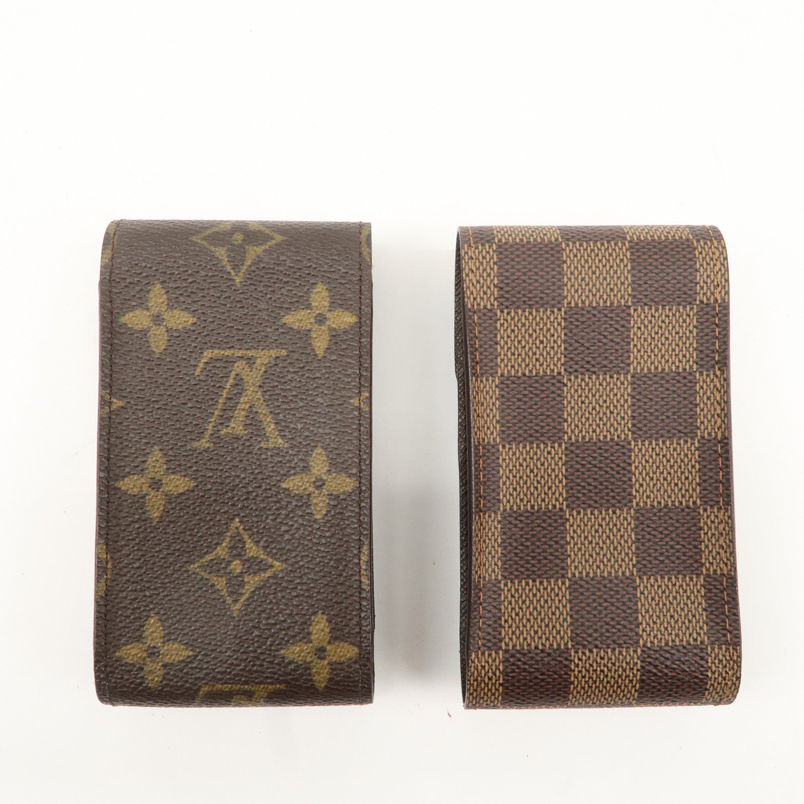 Louis Vuitton Set of 2 Etui Cigarette Case Brown M63024 Used