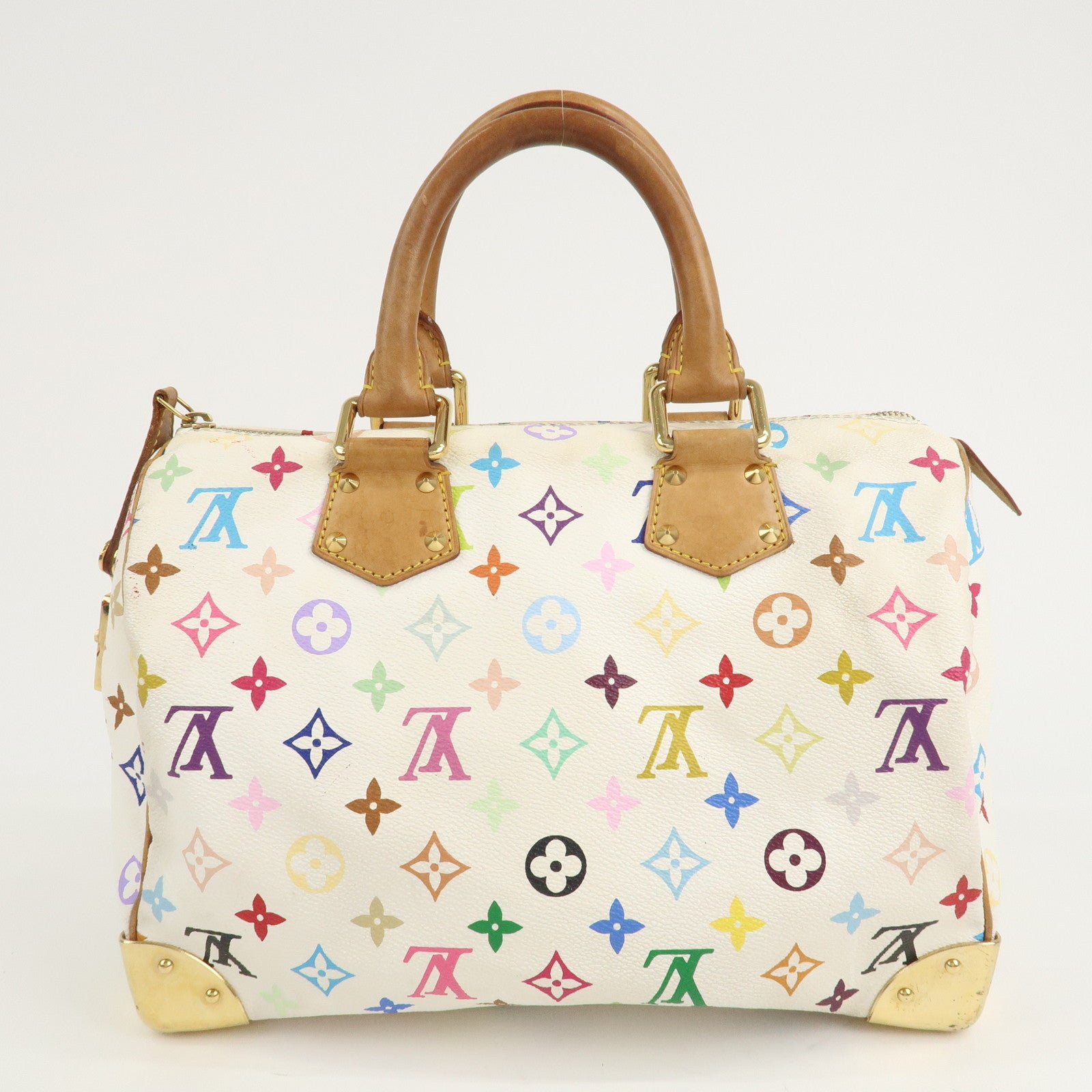 Louis Vuitton Monogram Multi Color Speedy 30 Hand Bag M92643 Used