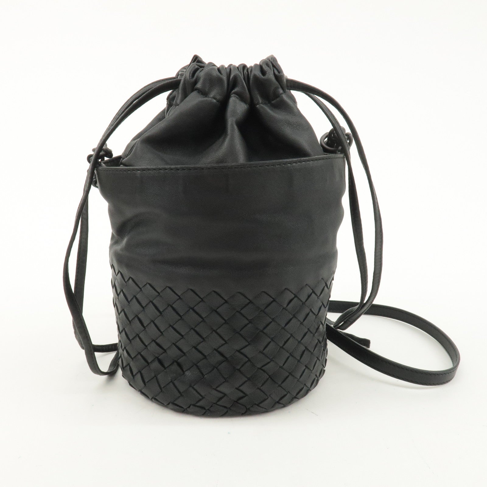 BOTTEGA VENETA Intrecciato Leather Drawstring Shoulder Bag