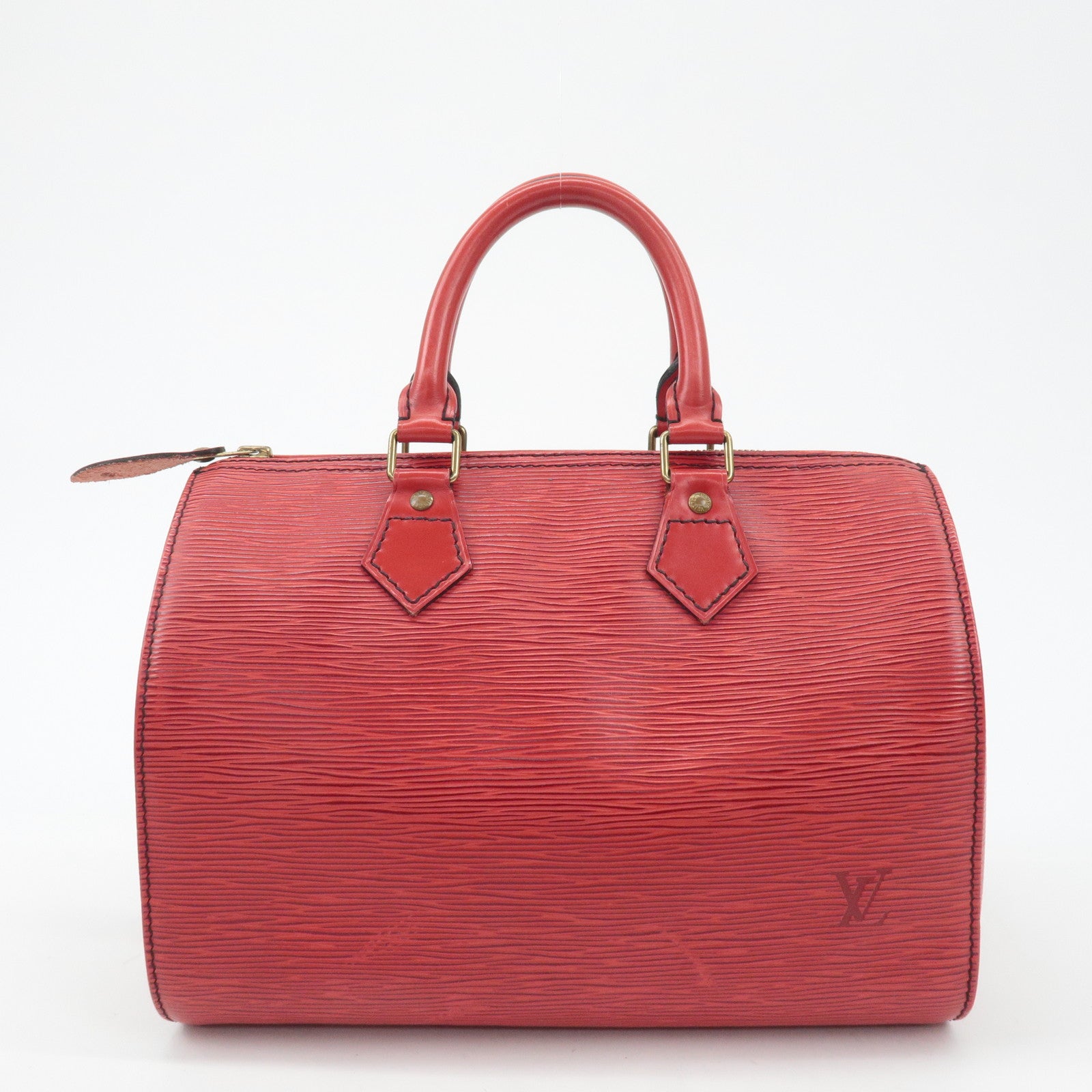 Louis Vuitton Epi Speedy 25 Hand Bag Castilian Red M43017 Used