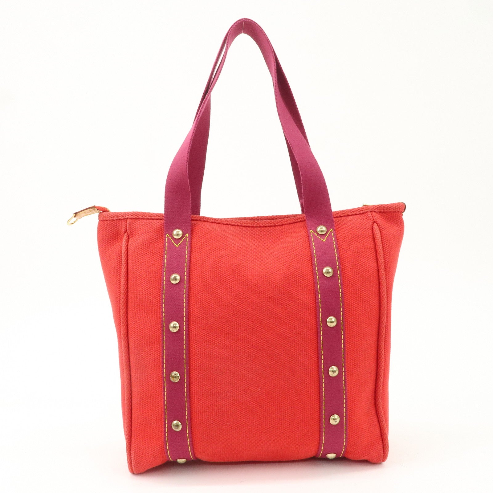 Louis Vuitton Antigua Cabas MM Tote Bag Hand Bag Rouge M40034