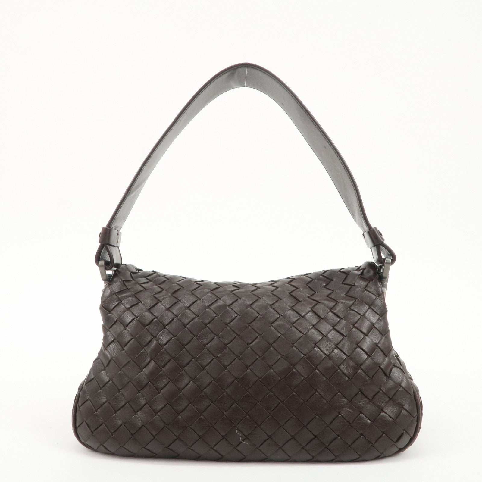 BOTTEGA VENETA Intrecciato Leather One-shoulder Bag Brown 142467