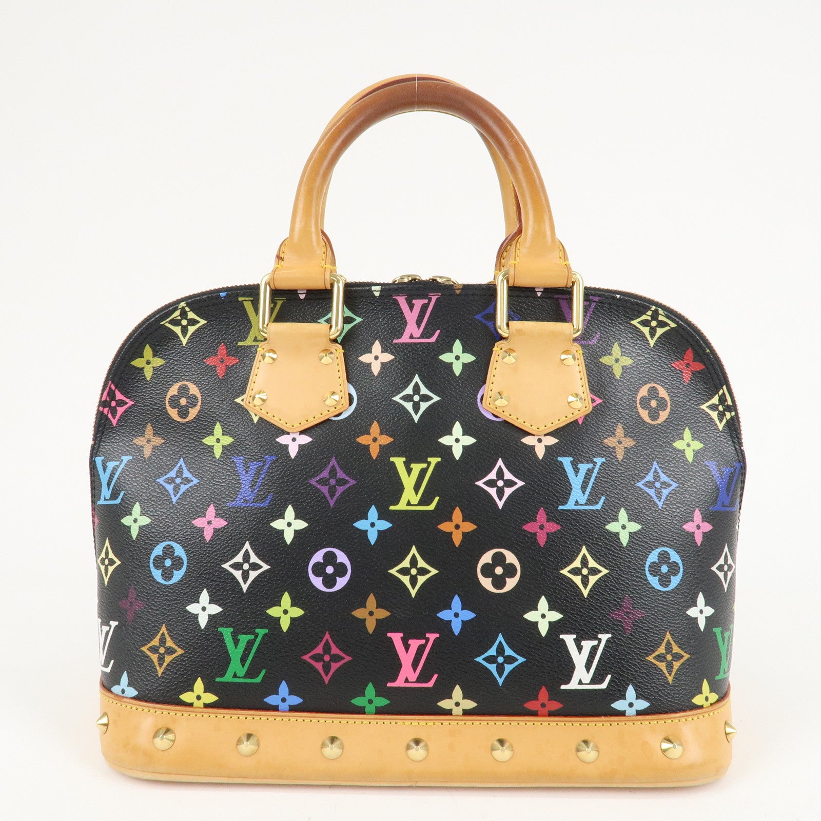 Louis Vuitton Monogram Multi Color Alma Hand Bag Noir M92646 Used