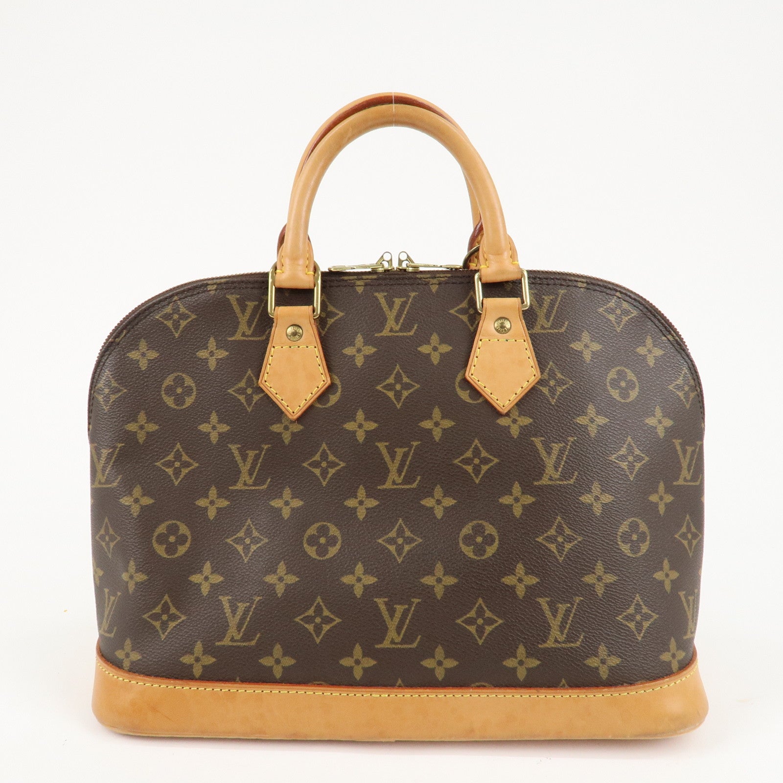 Louis Vuitton Monogram Alma Hand Bag Brown M51130 Used