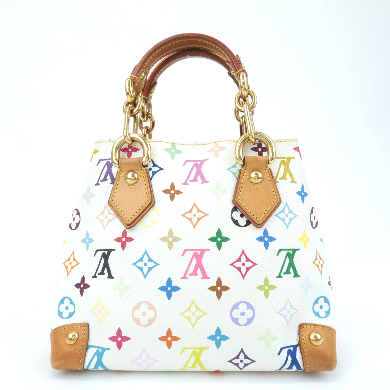 Louis Vuitton Monogram Multicolor Audra Hand Bag Blanc M40047 Used