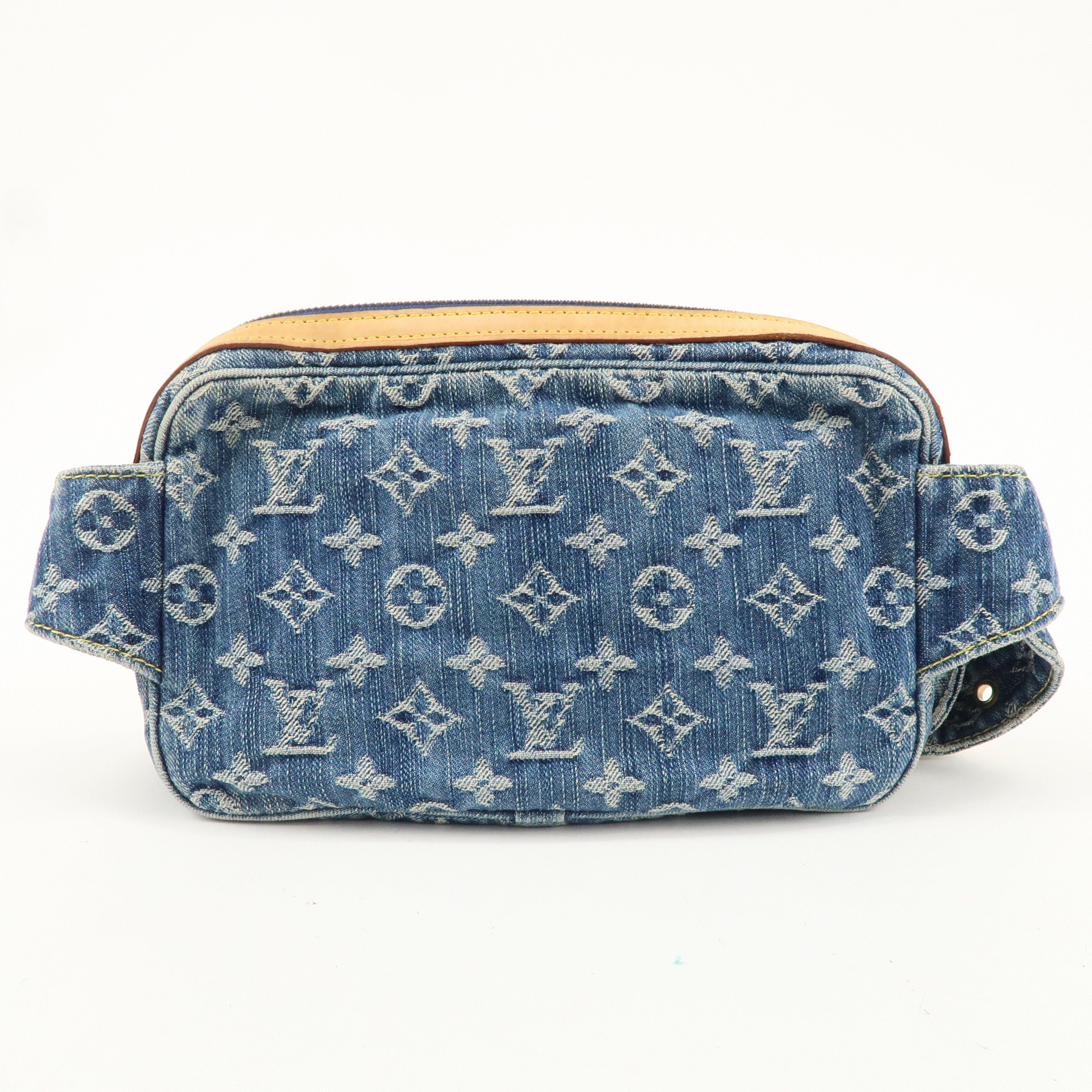 Louis Vuitton Monogram Denim Bum Bag Waist Bag Blue M95347