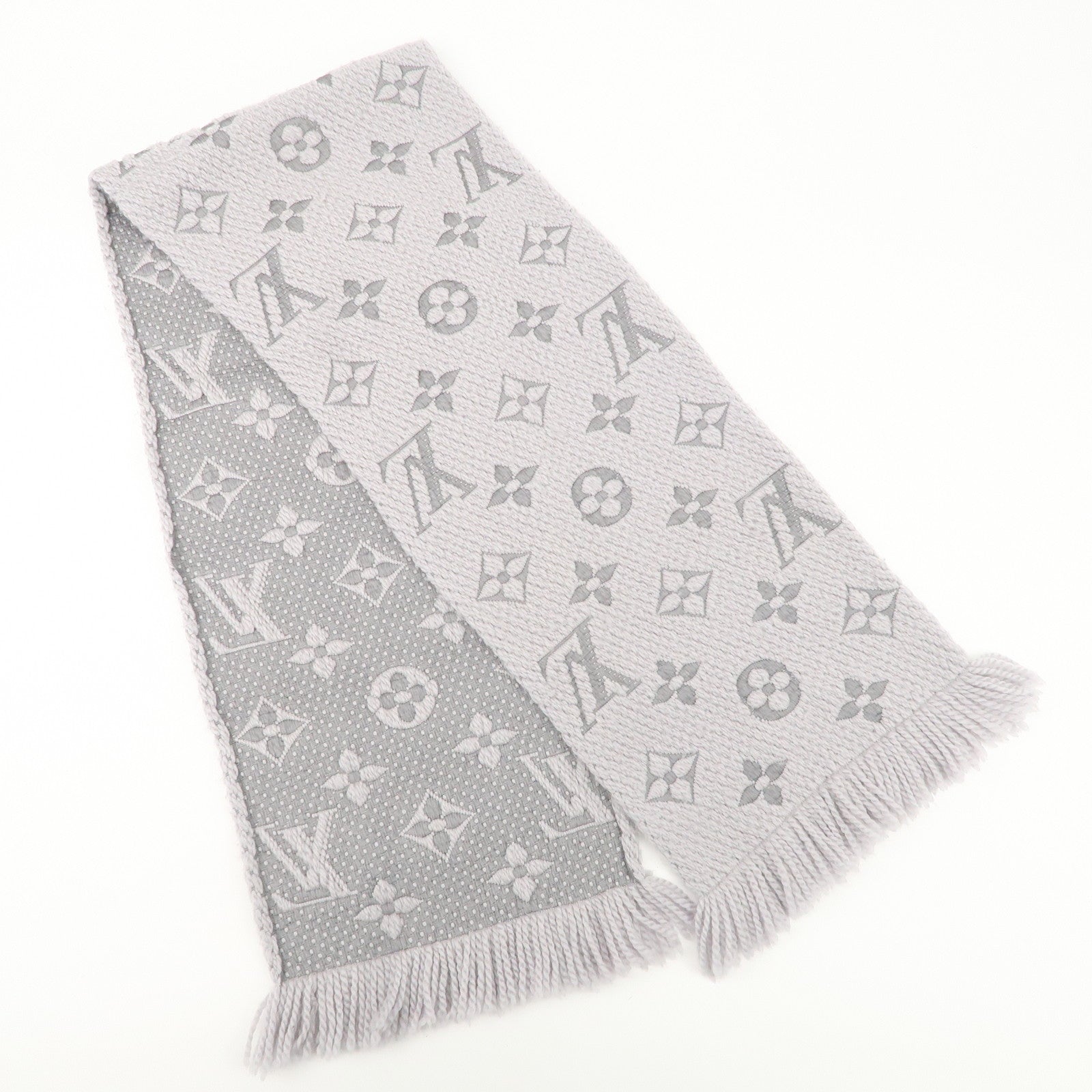 Louis Vuitton Monogram Escharp Logomania Scarf M74742 Used