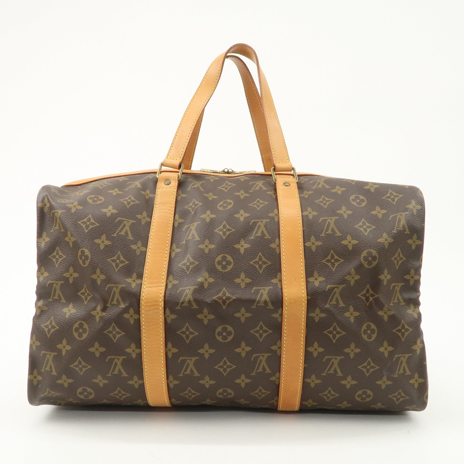 Louis Vuitton Monogram Sac Souple 45 Boston Bag Brown M41624 Used