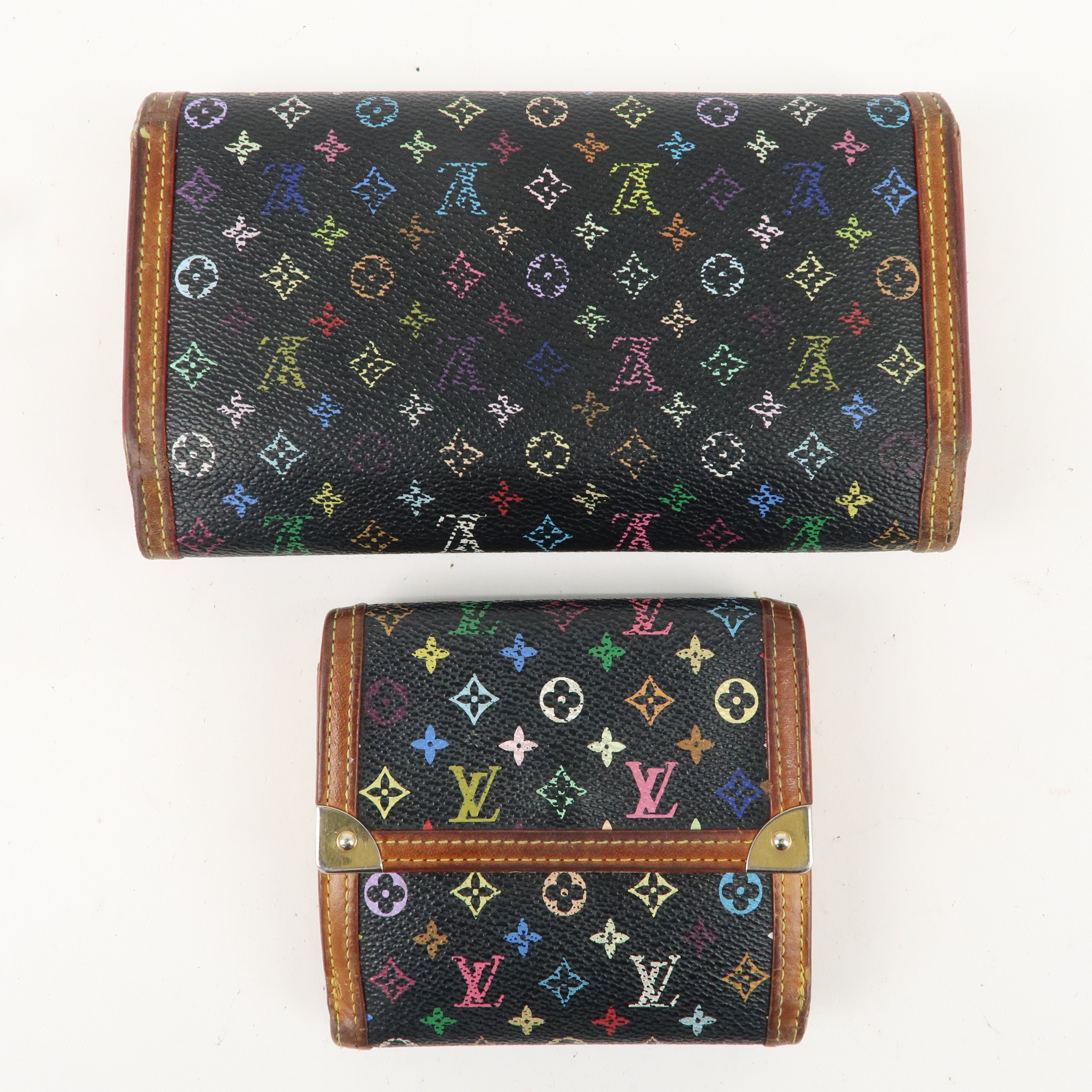 Louis Vuitton Monogram Multicolor Set of 2 Wallet M92658 M92984