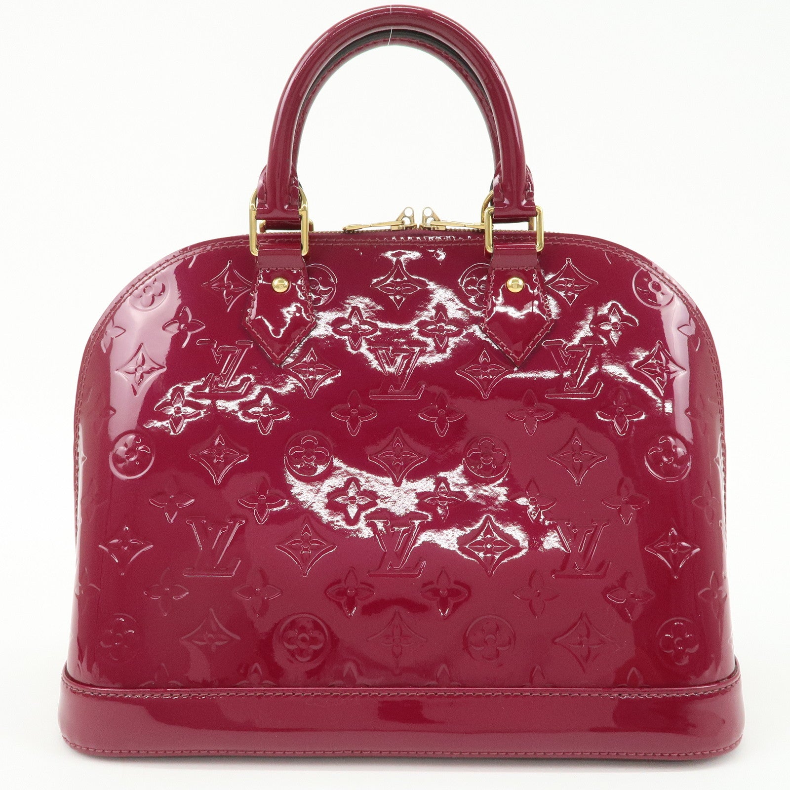 Louis Vuitton Monogram Vernis Alma PM Hand Bag Magenta M50561