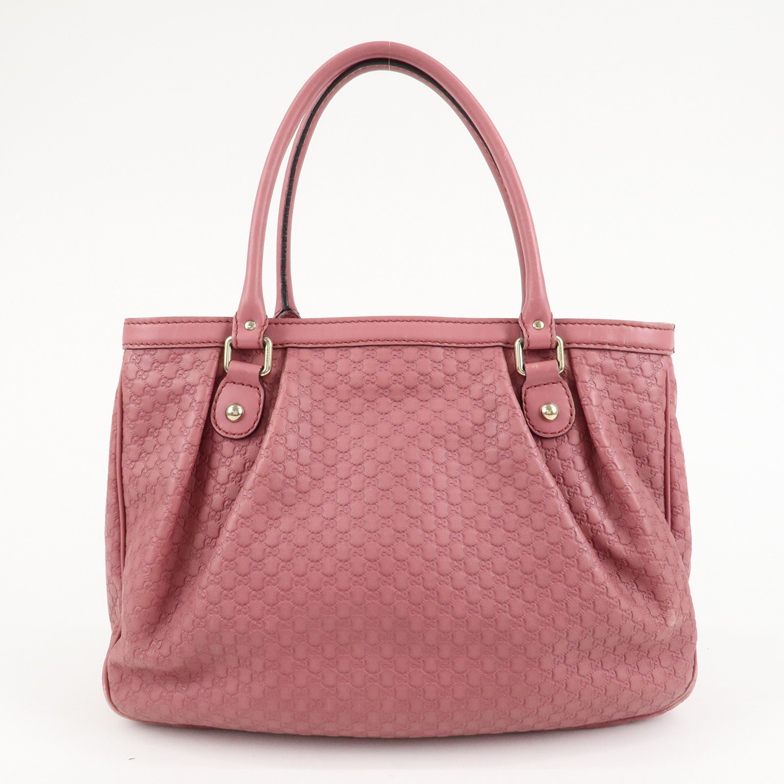 GUCCI Sukey Micro Guccissima Leather Tote Bag Pink 296835 Used