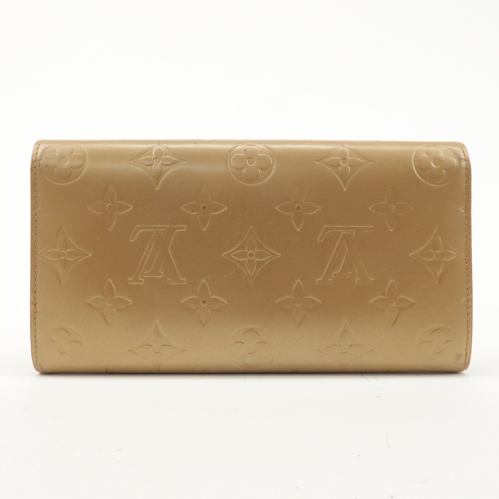 Louis Vuitton Monogram Matte Portefeuille Sarah Beige M65147