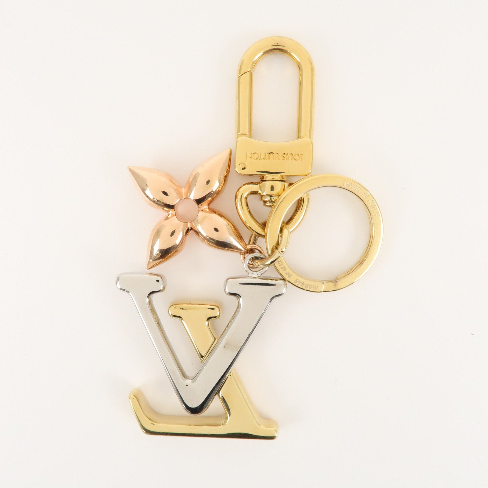 Louis Vuitton LV New Wave Key Chain Key Charm Gold M68449 Used