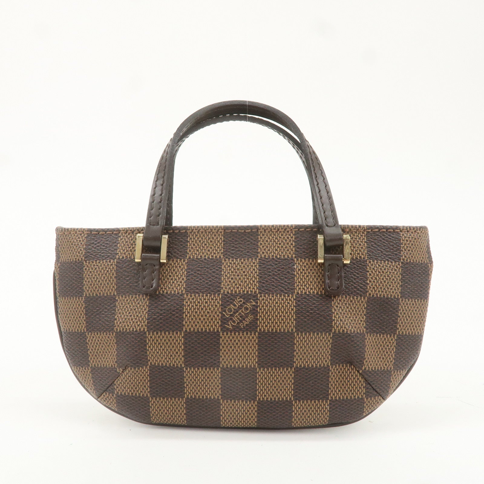 Louis Vuitton Damier Manosque GM Pouch Hand Bag Brown