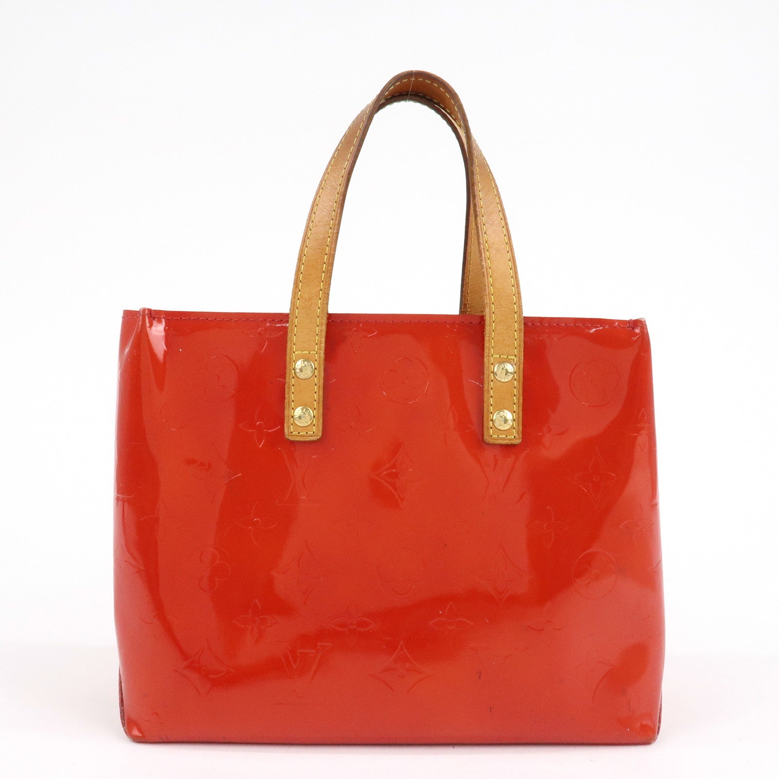 Louis Vuitton Monogram Vernis Lead PM Hand Bag Rouge M91088 Used