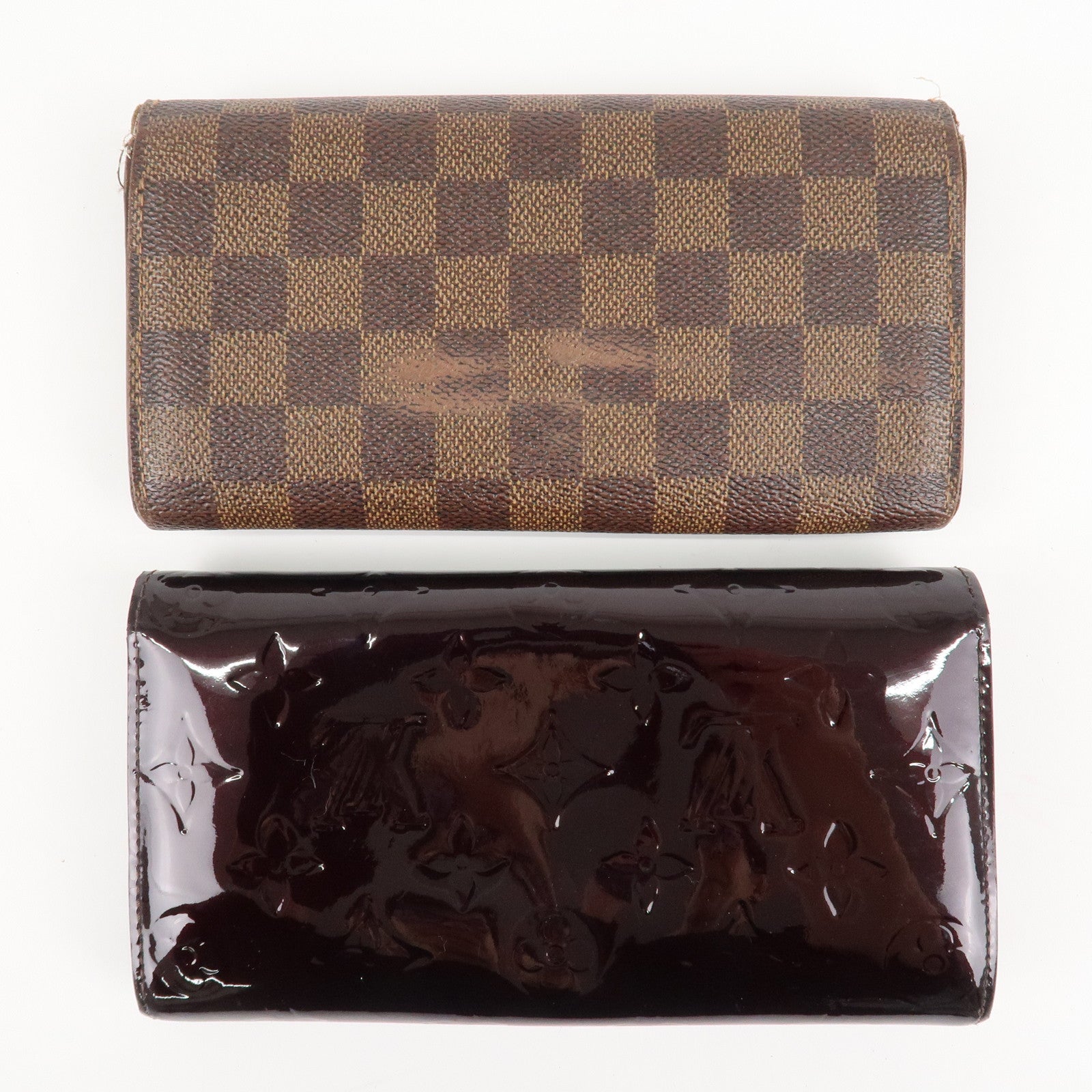 Louis Vuitton Set of 2 Damier Portefeuille Sarah Vernis Wallet Used